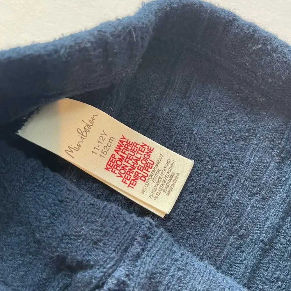 Mini Boden Footless Tights Navy